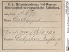 Etiketten zu Chalkopyrit (NHMW-MIN-Ak77)